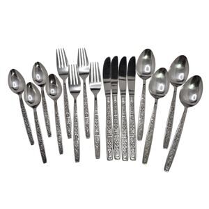 Imperial Stainless Japan 4-piece Flatware Set for 4 - IMI57 Vintage Floral